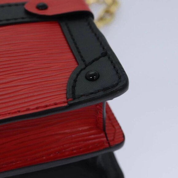 LOUIS VUITTON Epi Trunk Clutch Shoulder Bag Red Black M51697 LV Auth ar12517A - Picture 9 of 16